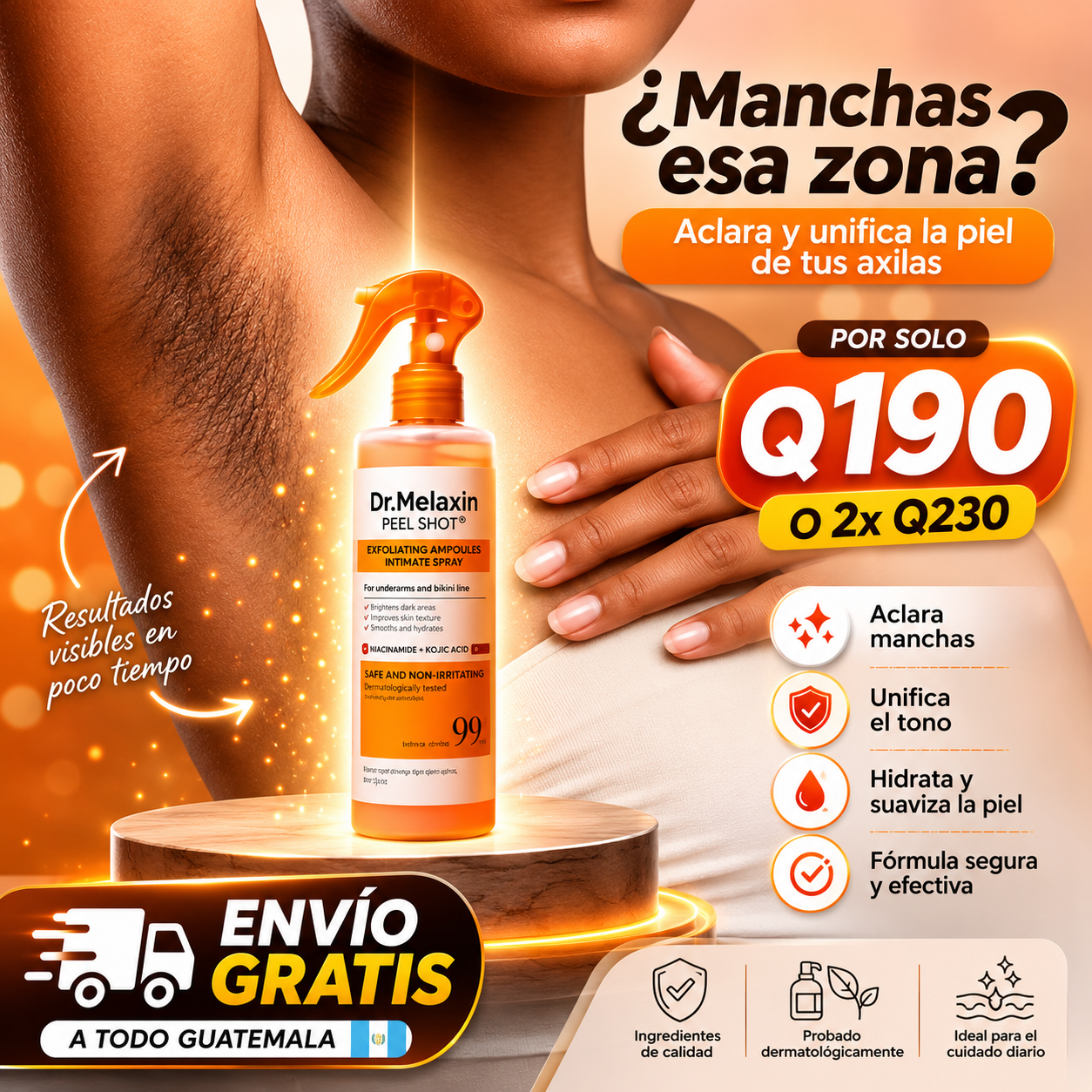 Dr. Melaxin Peel Shot™ Exfoliante Corporal Kojic + Turmeric