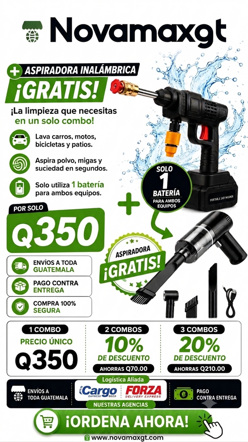 Hidrolavadora + Aspiradora de Regalo + ENVIO GRATIS