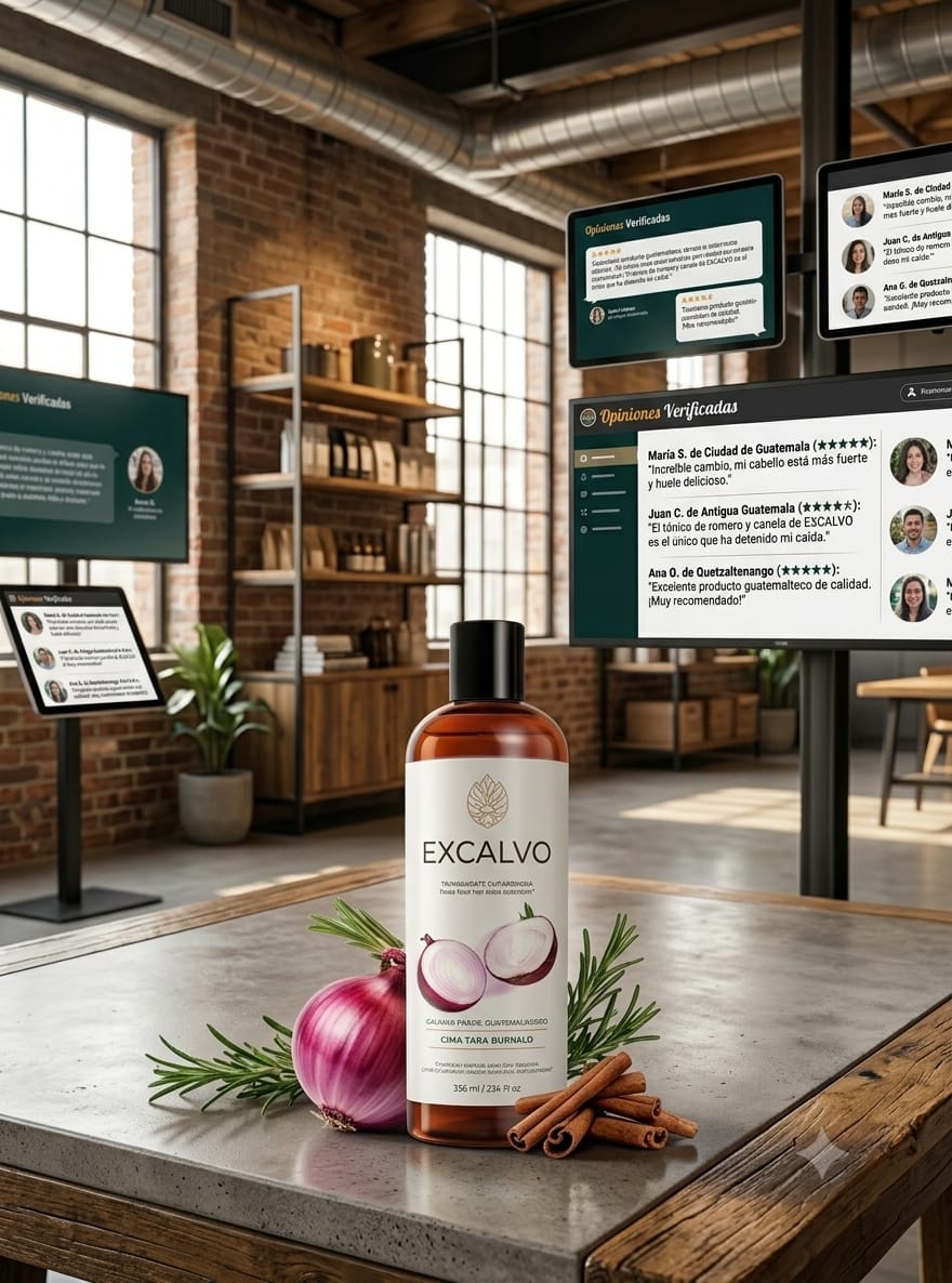 Excalvo™ | El Acelerador Botánico de Crecimiento en Formato de Shampoo Diario.